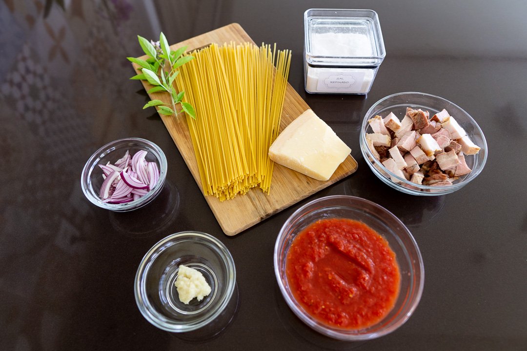 Ingredientes para a receita