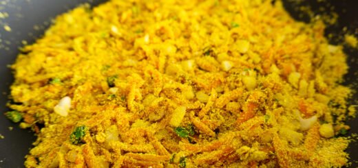 Farofa de cenoura e castanhas