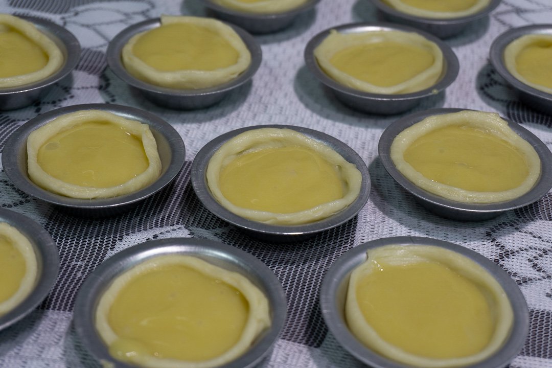 Pastel de Nata com recheio