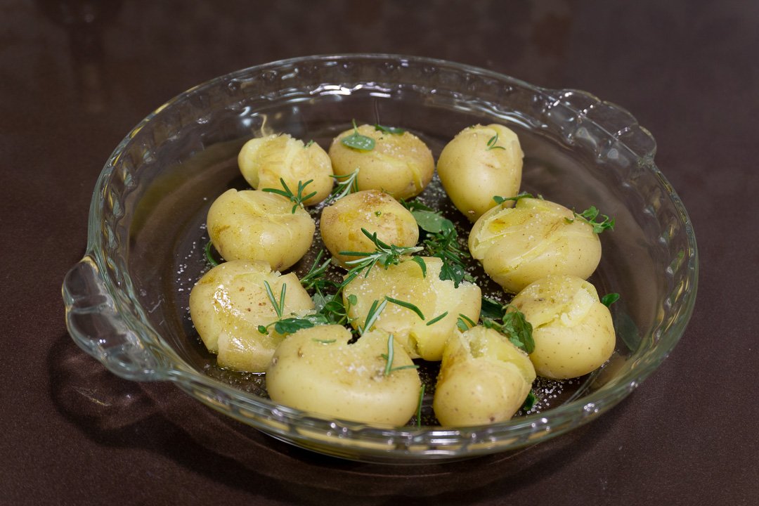batatas prontas para ir ao forno
