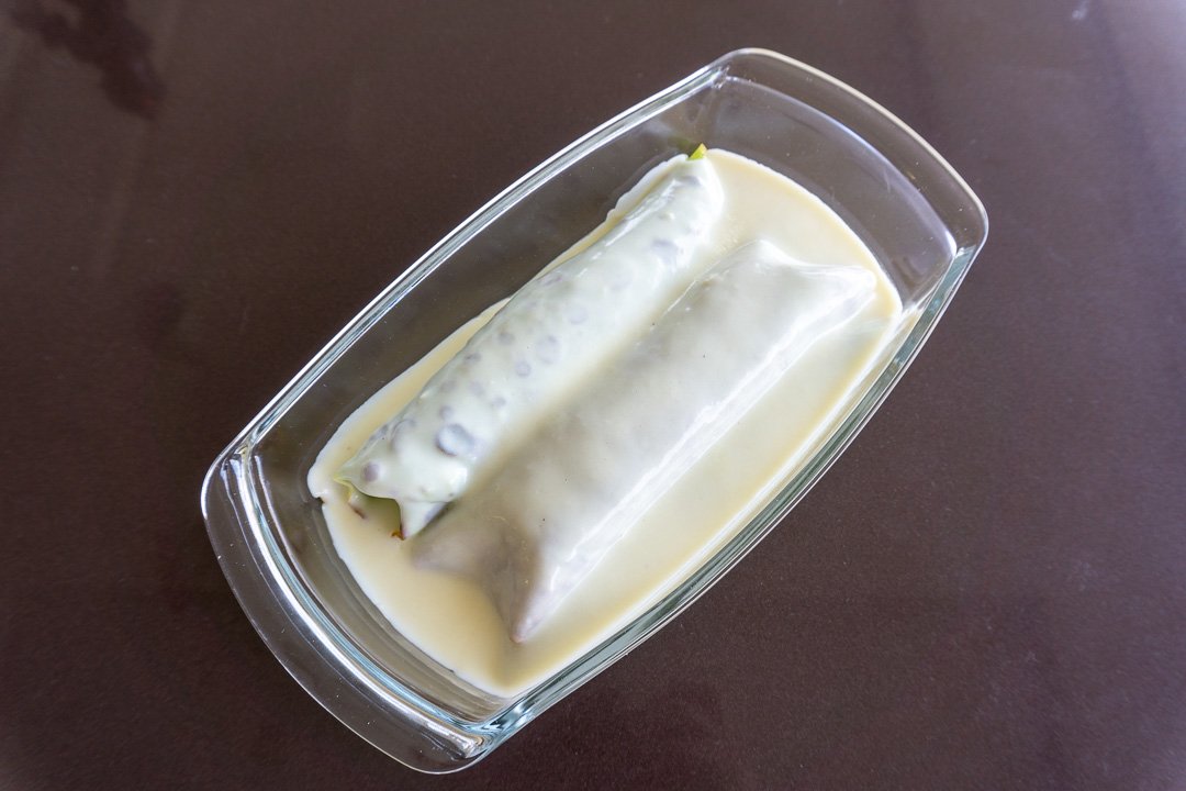 Panquecas com molho bechamel