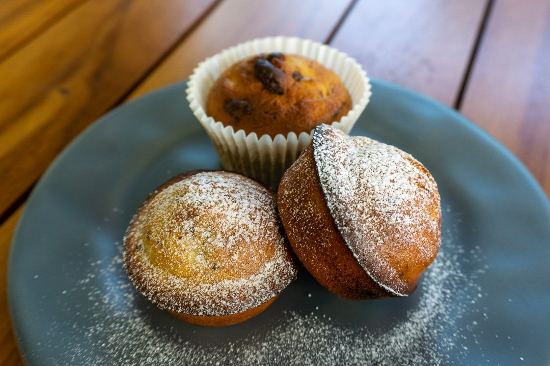 Bolo de banana com chocolate