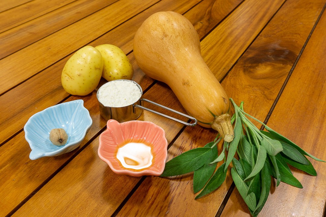 Ingredientes Nhoque de Abóbora
