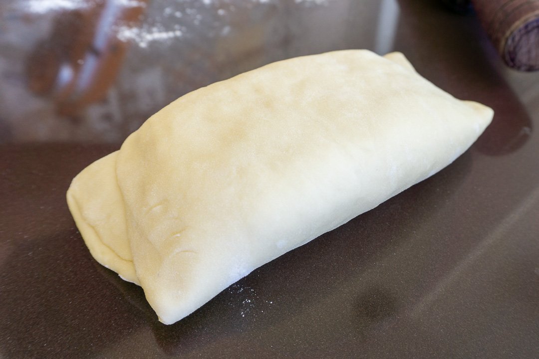 Fazendo as dobras do croissant