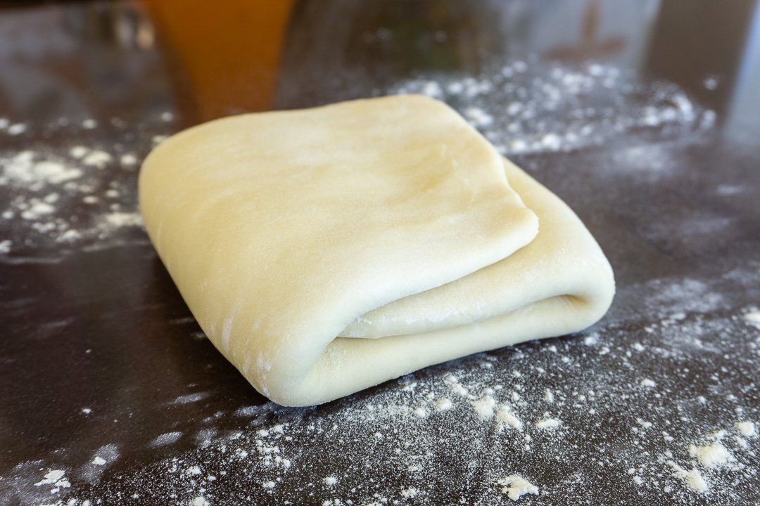 primeira dobra do croissant
